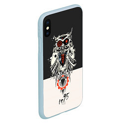 Чехол iPhone XS Max матовый TDD Owl 95, цвет: 3D-голубой — фото 2