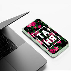 Чехол iPhone XS Max матовый Таня, цвет: 3D-салатовый — фото 2