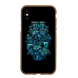 Чехол iPhone XS Max матовый Ghost In The Shell 7, цвет: 3D-коричневый