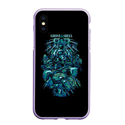 Чехол iPhone XS Max матовый Ghost In The Shell 7, цвет: 3D-светло-сиреневый