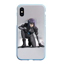 Чехол iPhone XS Max матовый Ghost In The Shell 5, цвет: 3D-голубой