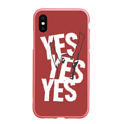 Чехол iPhone XS Max матовый Bryan Danielson: Yes, цвет: 3D-баблгам