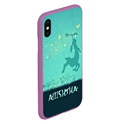 Чехол iPhone XS Max матовый Aiushtha Rage, цвет: 3D-фиолетовый — фото 2