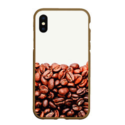 Чехол iPhone XS Max матовый Coffee, цвет: 3D-коричневый