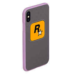 Чехол iPhone XS Max матовый GTA VI: Rockstar Games, цвет: 3D-сиреневый — фото 2