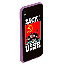Чехол iPhone XS Max матовый Back In The USSR, цвет: 3D-фиолетовый — фото 2