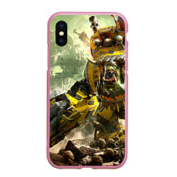 Чехол iPhone XS Max матовый WH40k warboss, цвет: 3D-розовый