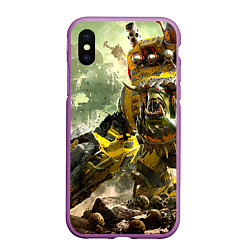 Чехол iPhone XS Max матовый WH40k warboss, цвет: 3D-фиолетовый