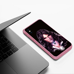 Чехол iPhone XS Max матовый Йенифер 1, цвет: 3D-малиновый — фото 2