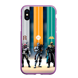 Чехол iPhone XS Max матовый Destiny 8, цвет: 3D-фиолетовый