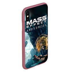 Чехол iPhone XS Max матовый Mass Effect: Andromeda, цвет: 3D-малиновый — фото 2