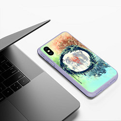 Чехол iPhone XS Max матовый TES 2, цвет: 3D-светло-сиреневый — фото 2