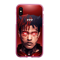 Чехол iPhone XS Max матовый XXXTentacion Demon, цвет: 3D-малиновый