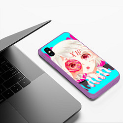 Чехол iPhone XS Max матовый Juuzou Suzuya, цвет: 3D-фиолетовый — фото 2