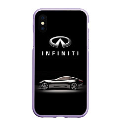 Чехол iPhone XS Max матовый Infiniti, цвет: 3D-светло-сиреневый