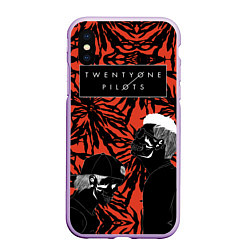 Чехол iPhone XS Max матовый Twenty One Pilots, цвет: 3D-сиреневый