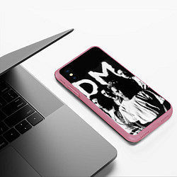 Чехол iPhone XS Max матовый Depeche mode: black, цвет: 3D-малиновый — фото 2
