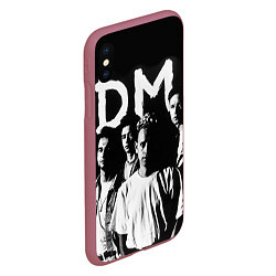 Чехол iPhone XS Max матовый Depeche mode: black, цвет: 3D-малиновый — фото 2