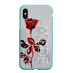 Чехол iPhone XS Max матовый Depeche Mode: Red Rose, цвет: 3D-мятный