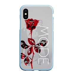 Чехол iPhone XS Max матовый Depeche Mode: Red Rose, цвет: 3D-голубой