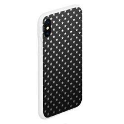 Чехол iPhone XS Max матовый Black Milk: Stars Black, цвет: 3D-белый — фото 2