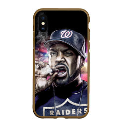 Чехол iPhone XS Max матовый Ice Cube: Big boss, цвет: 3D-коричневый