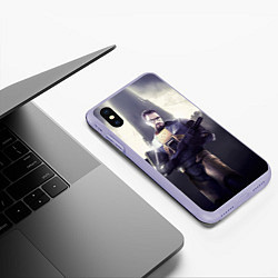 Чехол iPhone XS Max матовый Gordon Army, цвет: 3D-светло-сиреневый — фото 2