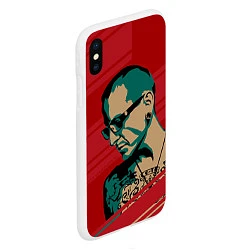 Чехол iPhone XS Max матовый Chester Bennington, цвет: 3D-белый — фото 2