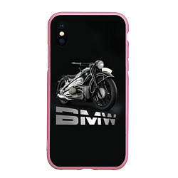 Чехол iPhone XS Max матовый Мотоцикл BMW, цвет: 3D-розовый