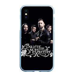 Чехол iPhone XS Max матовый Bullet For My Valentine, цвет: 3D-голубой