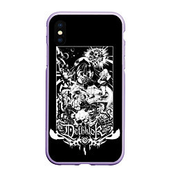 Чехол iPhone XS Max матовый Dethklok: Metalocalypse, цвет: 3D-светло-сиреневый