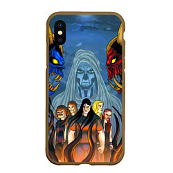 Чехол iPhone XS Max матовый Dethklok: Heroes, цвет: 3D-коричневый