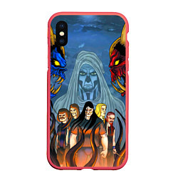 Чехол iPhone XS Max матовый Dethklok: Heroes, цвет: 3D-красный