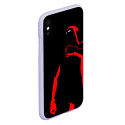 Чехол iPhone XS Max матовый Dethklok: Dark Man, цвет: 3D-светло-сиреневый — фото 2