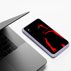 Чехол iPhone XS Max матовый Dethklok: Dark Man, цвет: 3D-светло-сиреневый — фото 2
