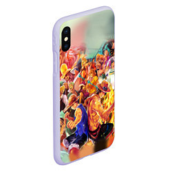 Чехол iPhone XS Max матовый Ван-Пис, цвет: 3D-светло-сиреневый — фото 2