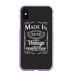 Чехол iPhone XS Max матовый Сделано в 1972, цвет: 3D-сиреневый