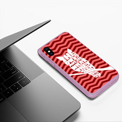 Чехол iPhone XS Max матовый Twin Peaks: The Owls, цвет: 3D-сиреневый — фото 2