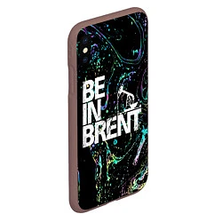 Чехол iPhone XS Max матовый Be in brent, цвет: 3D-коричневый — фото 2