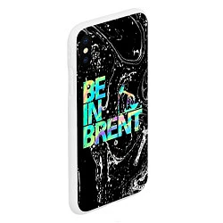 Чехол iPhone XS Max матовый Be in brent, цвет: 3D-белый — фото 2