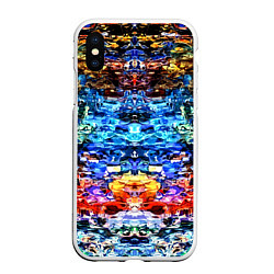 Чехол iPhone XS Max матовый Психоделика, цвет: 3D-белый