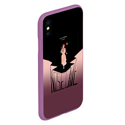 Чехол iPhone XS Max матовый Black Mirror: Noseone, цвет: 3D-фиолетовый — фото 2