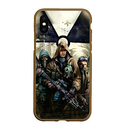 Чехол iPhone XS Max матовый STALKER: Radioactive, цвет: 3D-коричневый