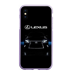 Чехол iPhone XS Max матовый Lexus, цвет: 3D-светло-сиреневый