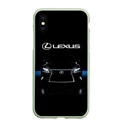 Чехол iPhone XS Max матовый Lexus, цвет: 3D-салатовый