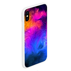 Чехол iPhone XS Max матовый Узор цвета, цвет: 3D-белый — фото 2