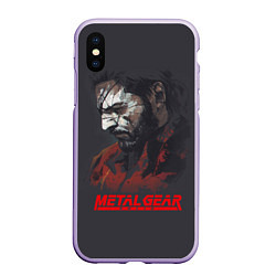 Чехол iPhone XS Max матовый Metal Gear Solid, цвет: 3D-светло-сиреневый