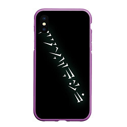 Чехол iPhone XS Max матовый Dovahkin, цвет: 3D-фиолетовый