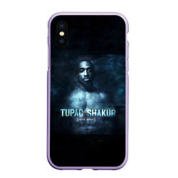Чехол iPhone XS Max матовый Tupac Shakur 1971-1996, цвет: 3D-светло-сиреневый