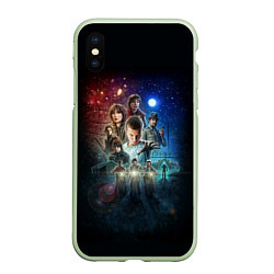 Чехол iPhone XS Max матовый Stranger Things Boys, цвет: 3D-салатовый